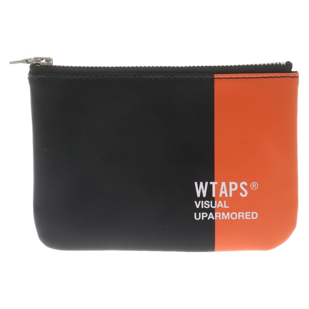 WTAPS (ダブルタップス) Cream M Pouch クリーム ジップ ロゴプリント ポーチ ブラック 232MYDT-AC02S