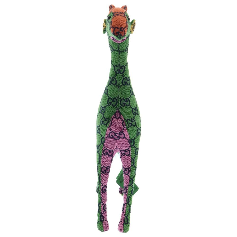 GUCCI グッチ デコラティブ キリン GG柄 ぬいぐるみ グリーン GUCCI グッチ デコラティブ キリン GG柄 ぬいぐるみ グリーン