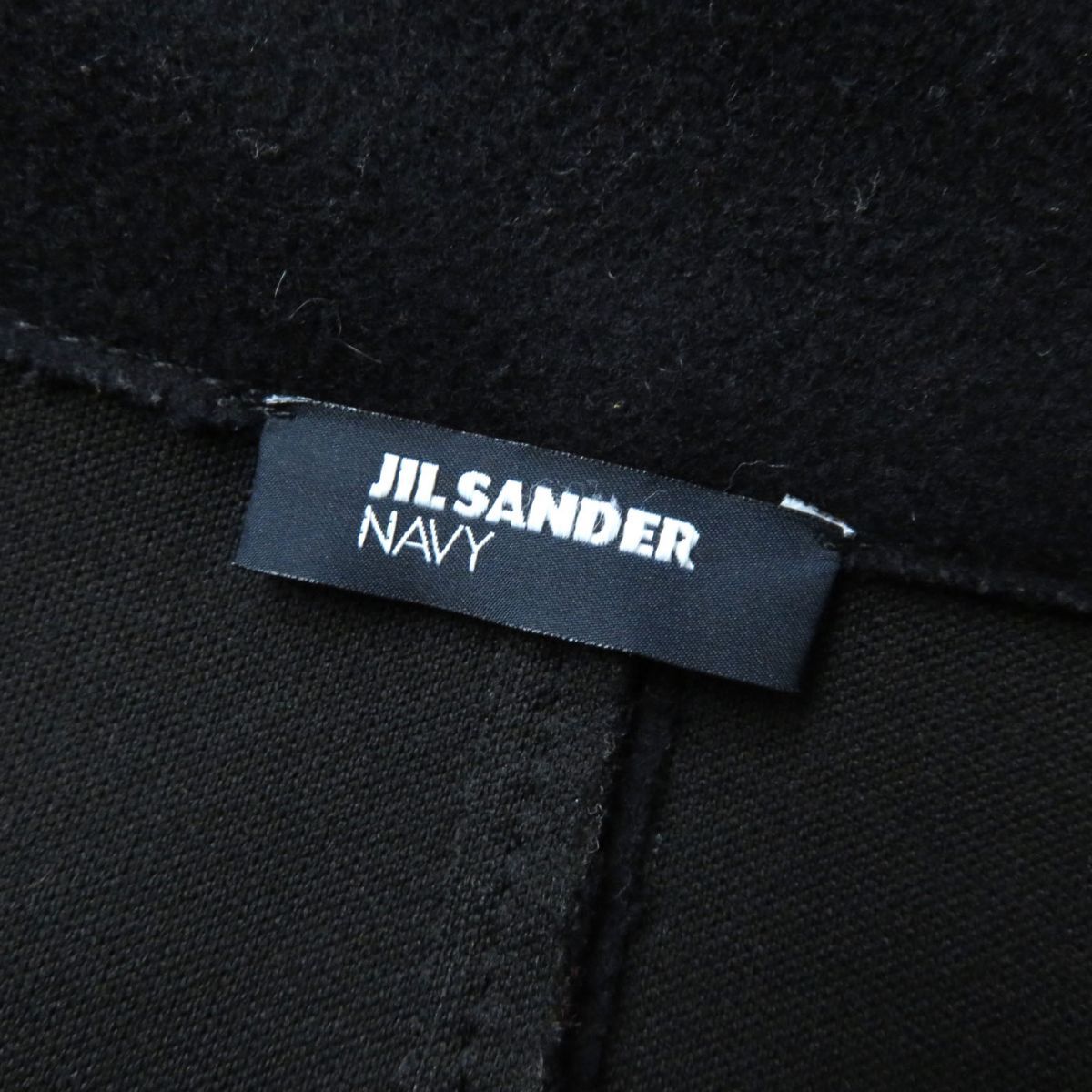 美品★正規品 JIL SANDER NAVY ジルサンダーネイビー JDZ501A カットオフデザイン 薄手 カシミヤ混 ステンカラーコート ネイビー  38 伊製 h09-st30220-541