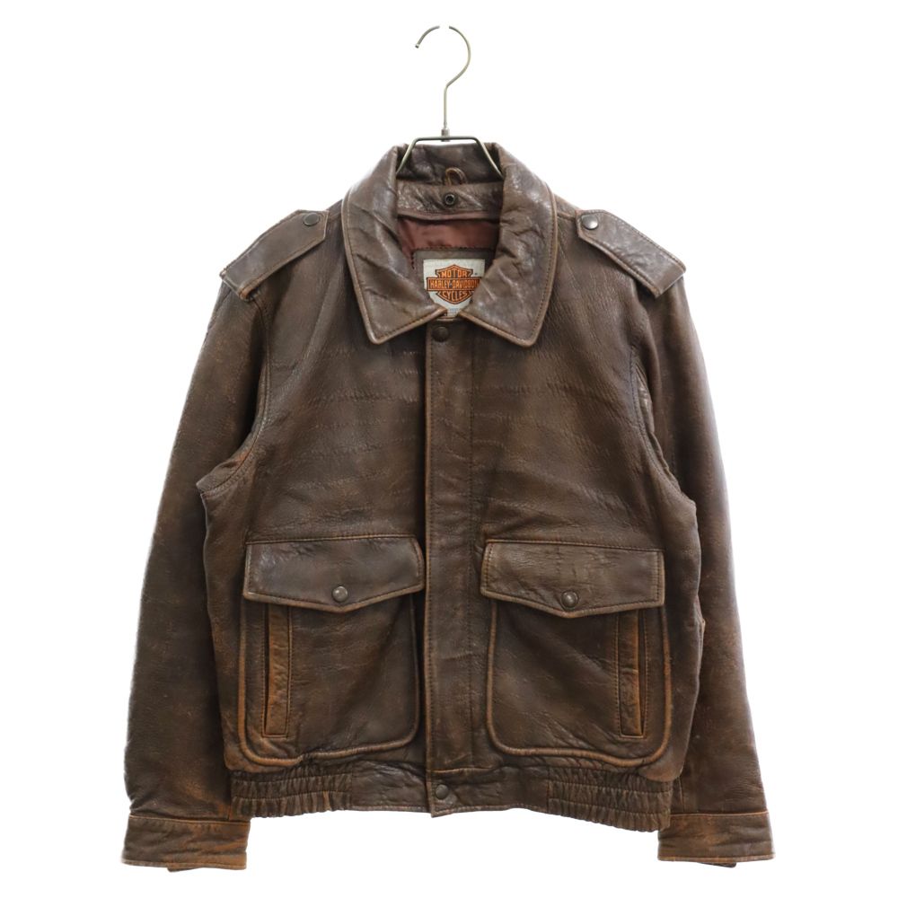 テイル ✨00s G1 レザーフライトジャケット ブラウン ボア襟 ライナ ハーレーダビッドソン G1 レザー フライトジャケット 裏ボア ブラウン