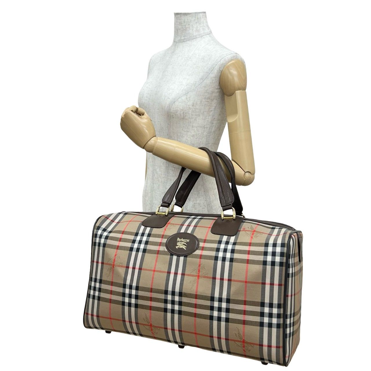 ボストンバッグ ブラウン