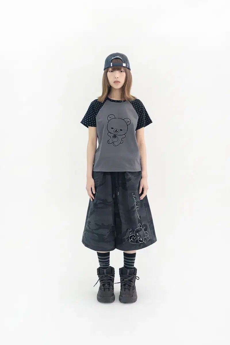 【hug your skin】 Camo Korilakkuma bermuda pants /追跡付 HUG YOUR SKIN(ハグユアースキン) Camo Korilakkuma bermuda