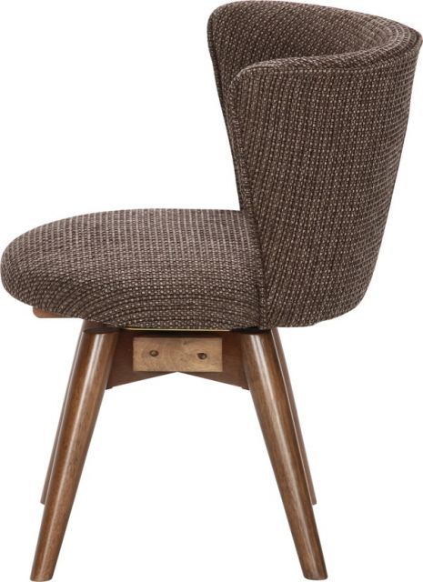 ダイニングチェア クラム ファブリック BR