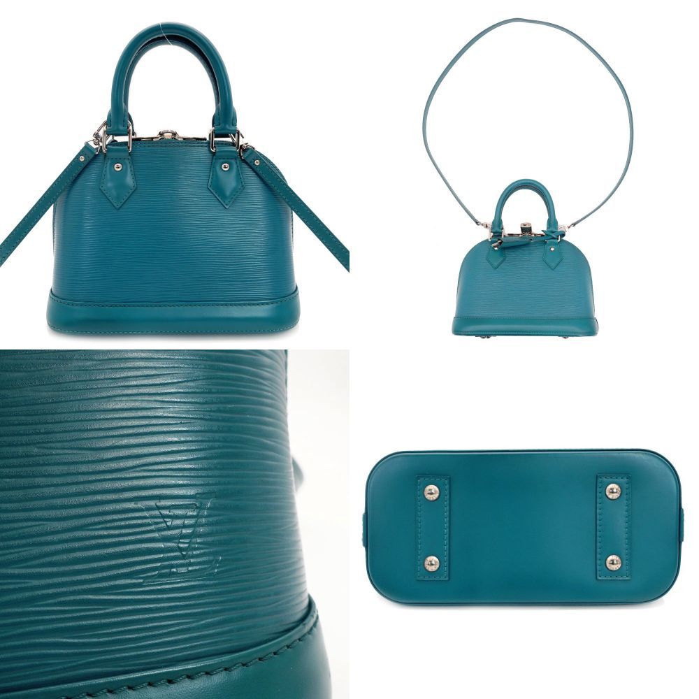 フレンドリーな ルイヴィトン LOUIS VUITTON エピ アルマBB ハンドバッグ ターコイズブルー 2way レザー クロスボディ シルバー金具 7-9-684 人気の新作入荷！