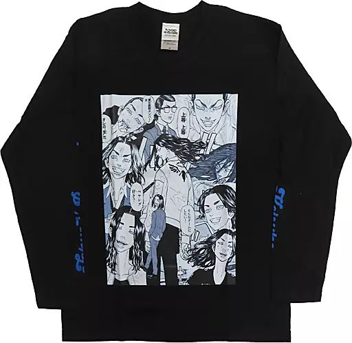  【中古】Tシャツ 場地圭介 ロングスリーブTシャツ ブラック Mサイズ 「東京リベンジャーズ 原画展 TOKYO卍REVENGERS EXHIBITION」 Tシャツ・アパレル