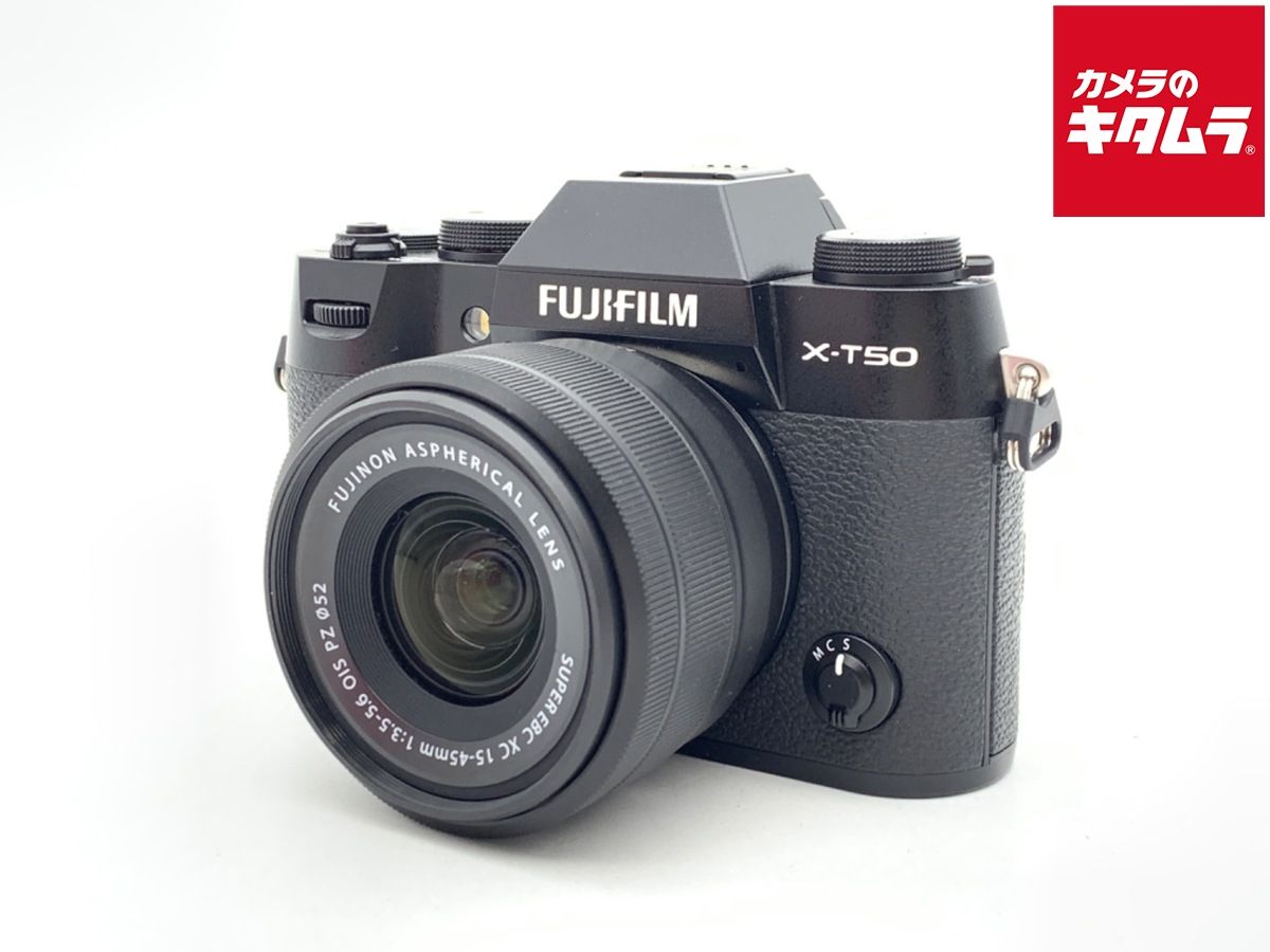 並品 フジフイルム X-T50 XC15-45mmレンズキット ブラック