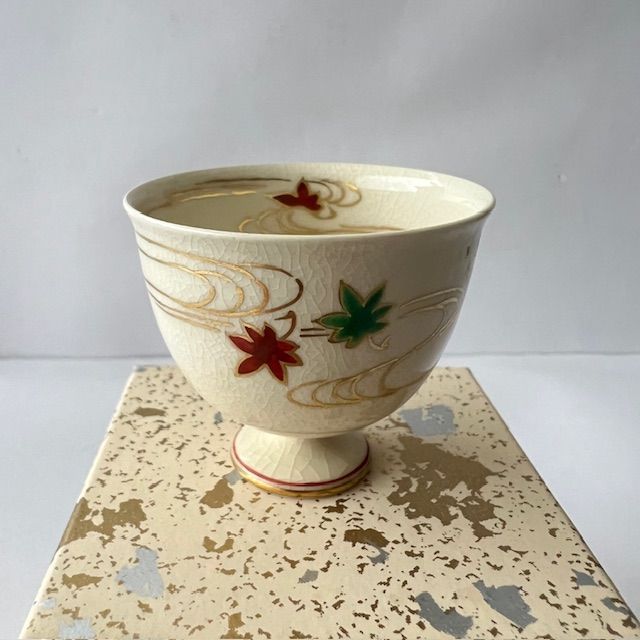 京焼 酒杯 仁清 竜田川 ぐい吞み