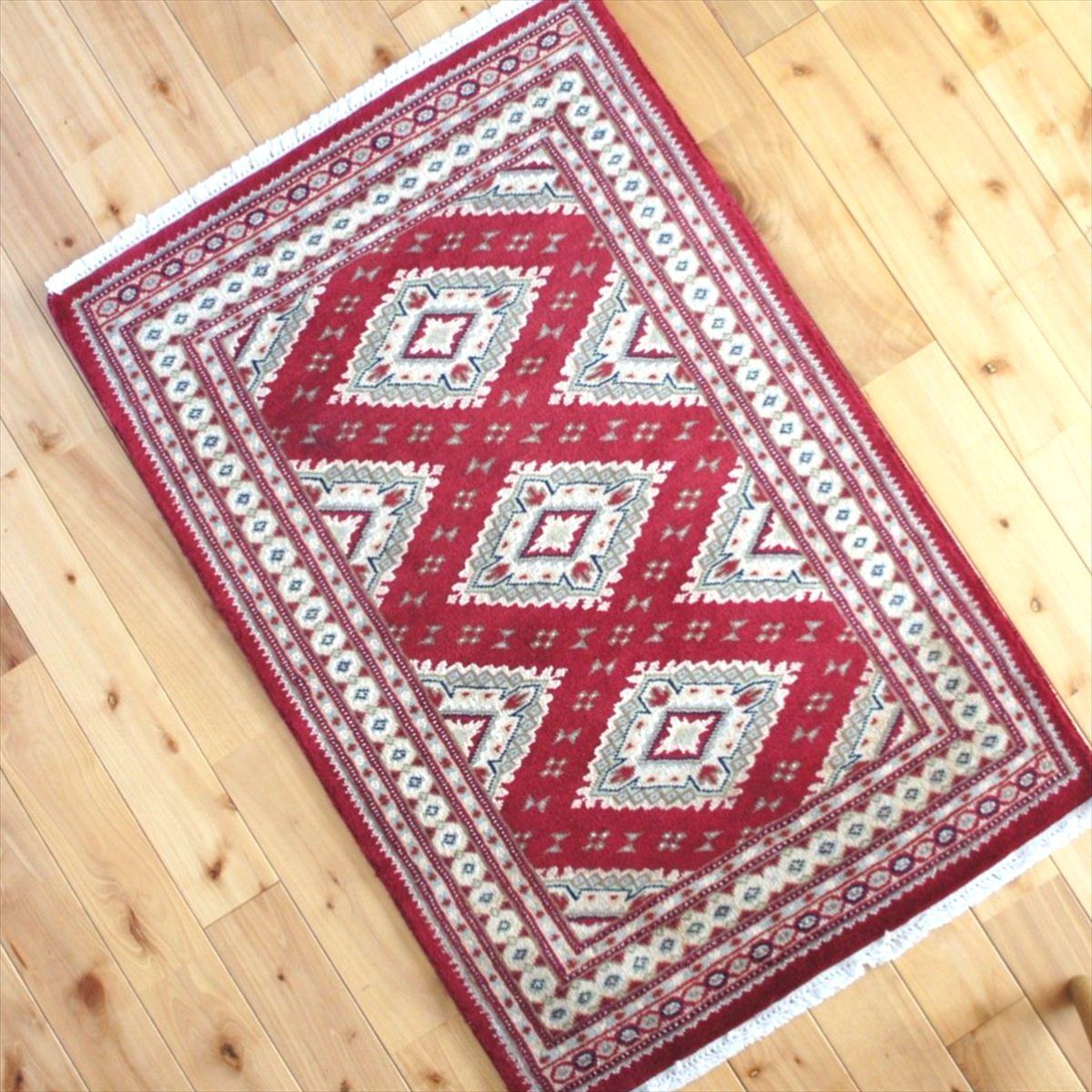 81x123cmパキスタン手織りマット(296)ギャッベ・ペルシャ・じゅうたん