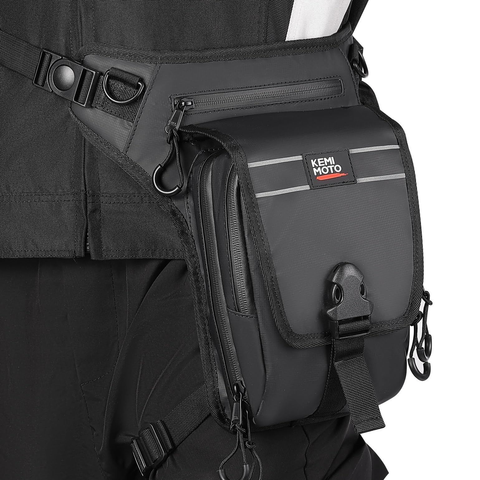 新品 KEMIMOTO バイク レッグバッグ 2L容量 レッグポーチ ヒップバッグ