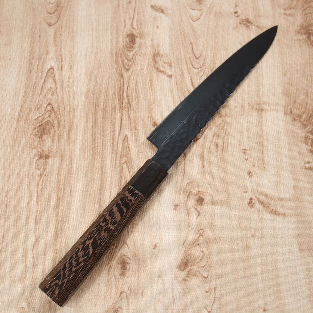 堺孝行　ペティナイフ　果物ナイフ　150mm 黒影　V金10号　青木刃物製作所 堺孝行 ペティナイフ 果物ナイフ 150mm 黒影 V金10号 フッ素加工