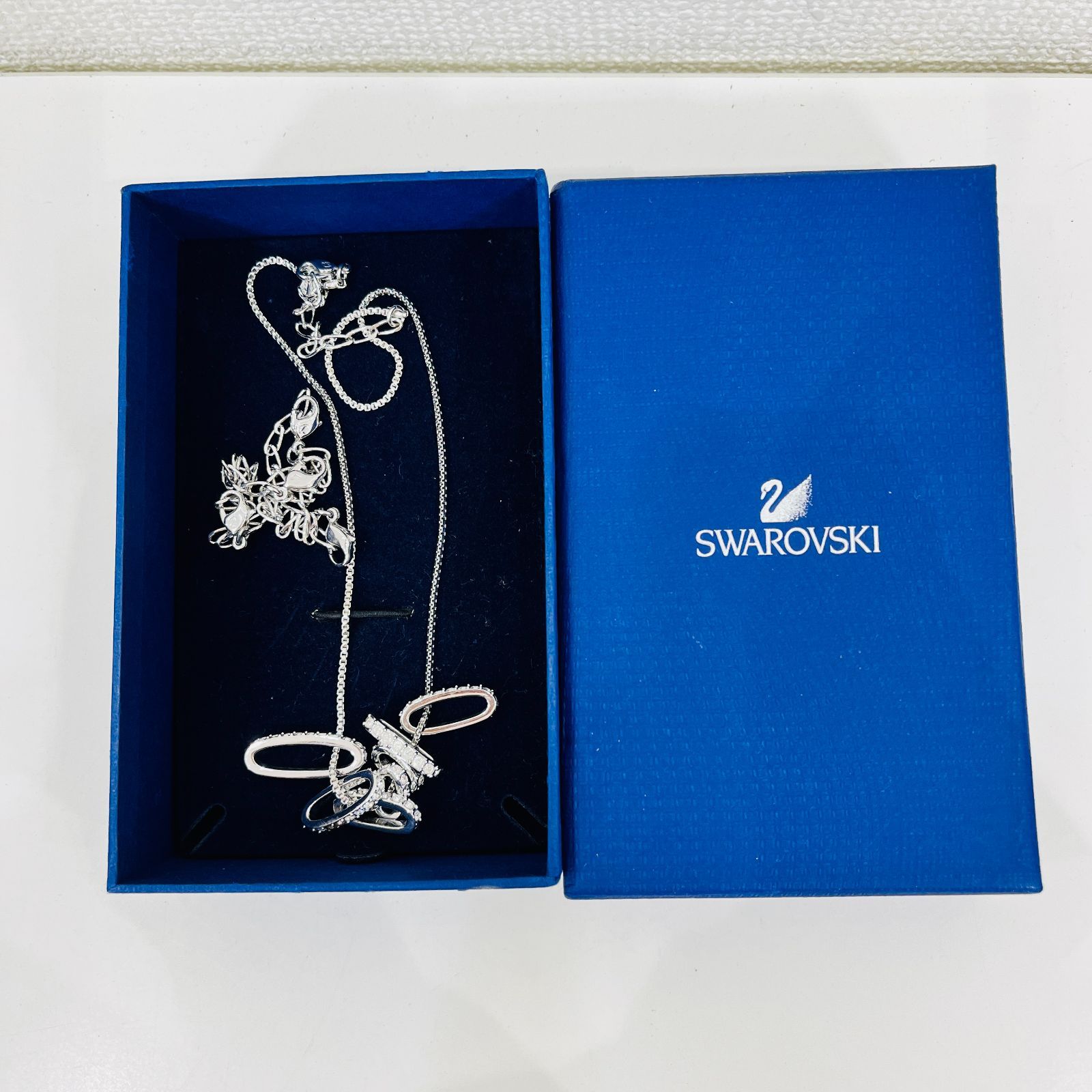 ☆AYA様専用☆【美品】SWAROVSKI スワロフスキー ネックレス 7連リング