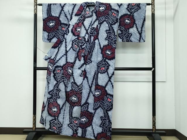 平和屋着物 上 夏物 浴衣 有松鳴海絞り 草花文 綿 ♥ CZAA3714s5