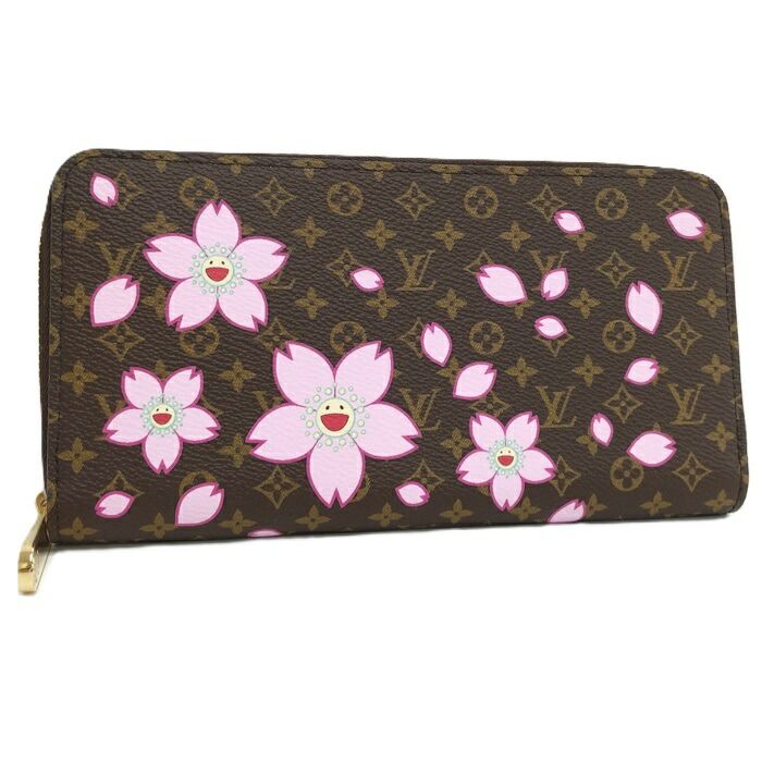 ♡LV x TM♡チェリーブロッサム ジッピー ウォレット Louis Vuitton LV x TM CHERRY ZIPPY DENIM WALLET Murakami