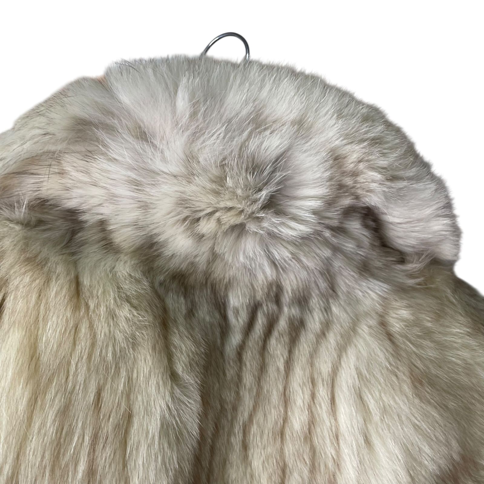 ○総丈77cm ブルーフォックス エンバ ファーコート Lサイズ相当