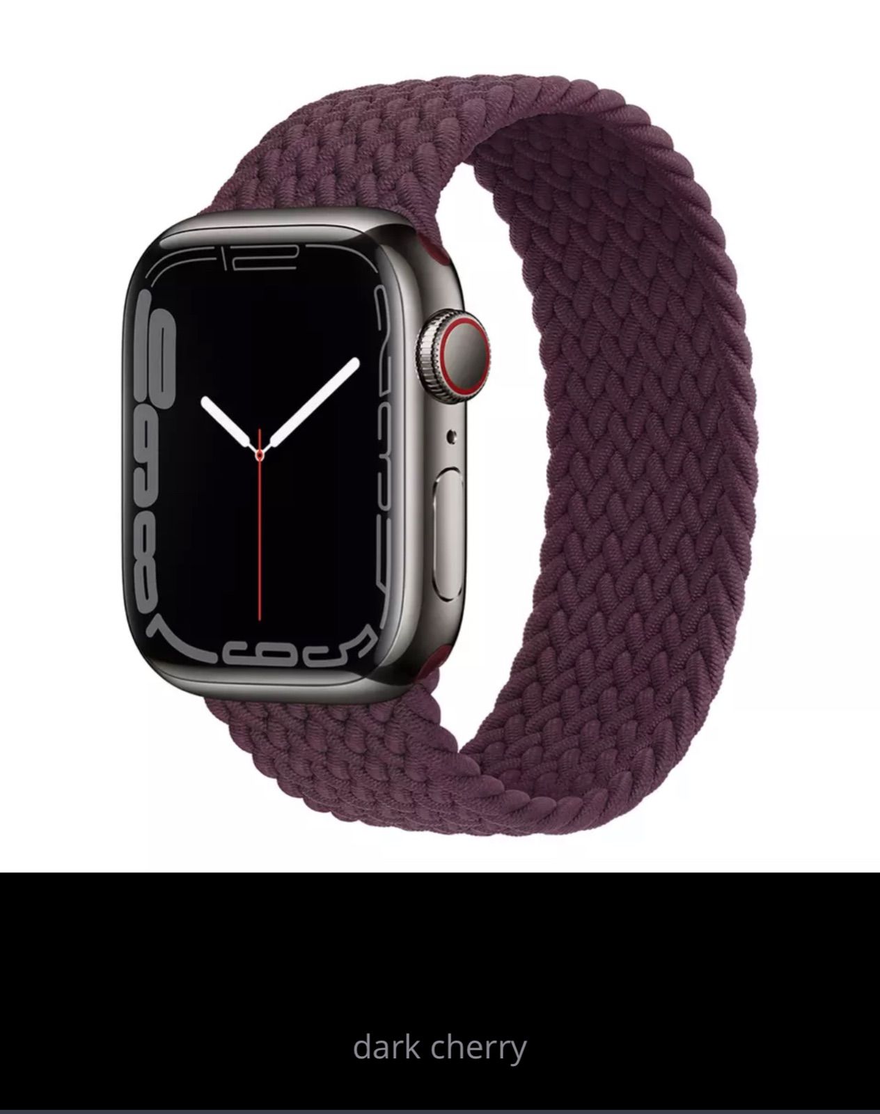 Apple Watch ブレイデッドソロループ ２チャコール 40 41MM用 - 3