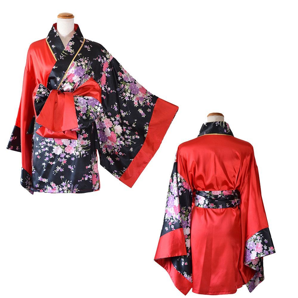 LoveRich ラブリッチ 【2点セット/5カラー】バイカラー 花柄 和柄