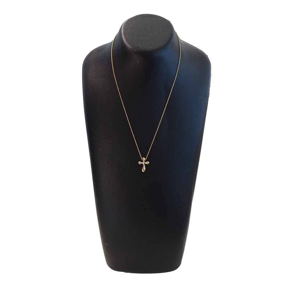 TIFFANY&Co.ティファニー　750YGドッツクロスネックレス　ペレッティ TIFFANY&Co.ティファニー 750YGドッツクロスネックレス