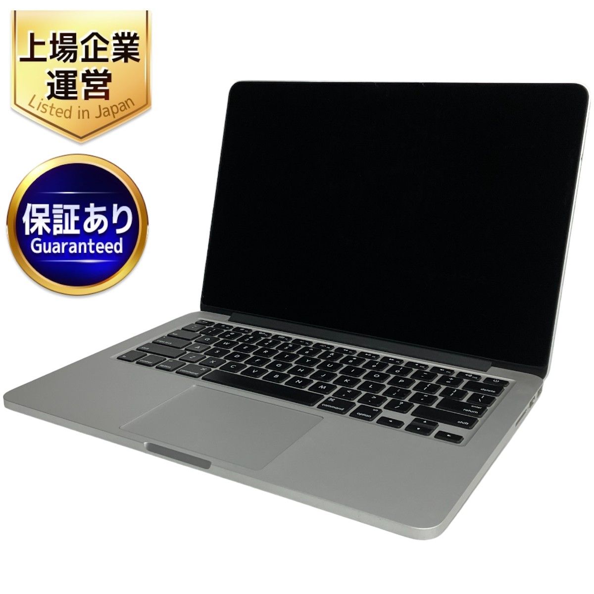 MacBook Pro Retina 13インチ Early 2015 MF840J/A」高細密Retinaディスプレイ搭載 / Core i5搭載  /メモリー8GB / SSD-256GB / おとなし  MacOS(Monterey)とOffice2019・Bootcamp側はWin11とOffice2010で選択起動可能 / Webカメラ /  Bluetooth / 無線LAN / バッテリー使用可/