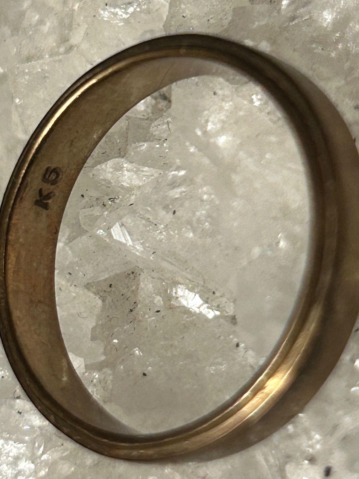 在庫2000年代初期K5刻印GOLDプレーンモデルRING黄金サイズ18号