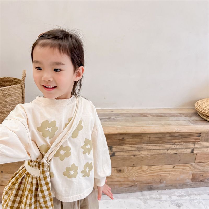 子供服 長袖トップス 長袖 プルオーバー 花柄 韓国風 子ども服 こども ...