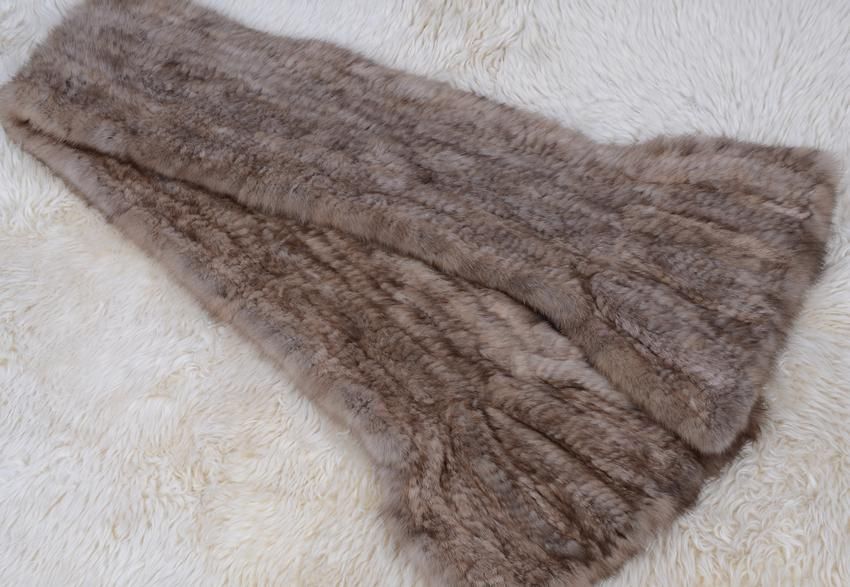 新品毛皮の王様と呼ばれる長1.70mのセーブルロングマフラー幅20リアル  