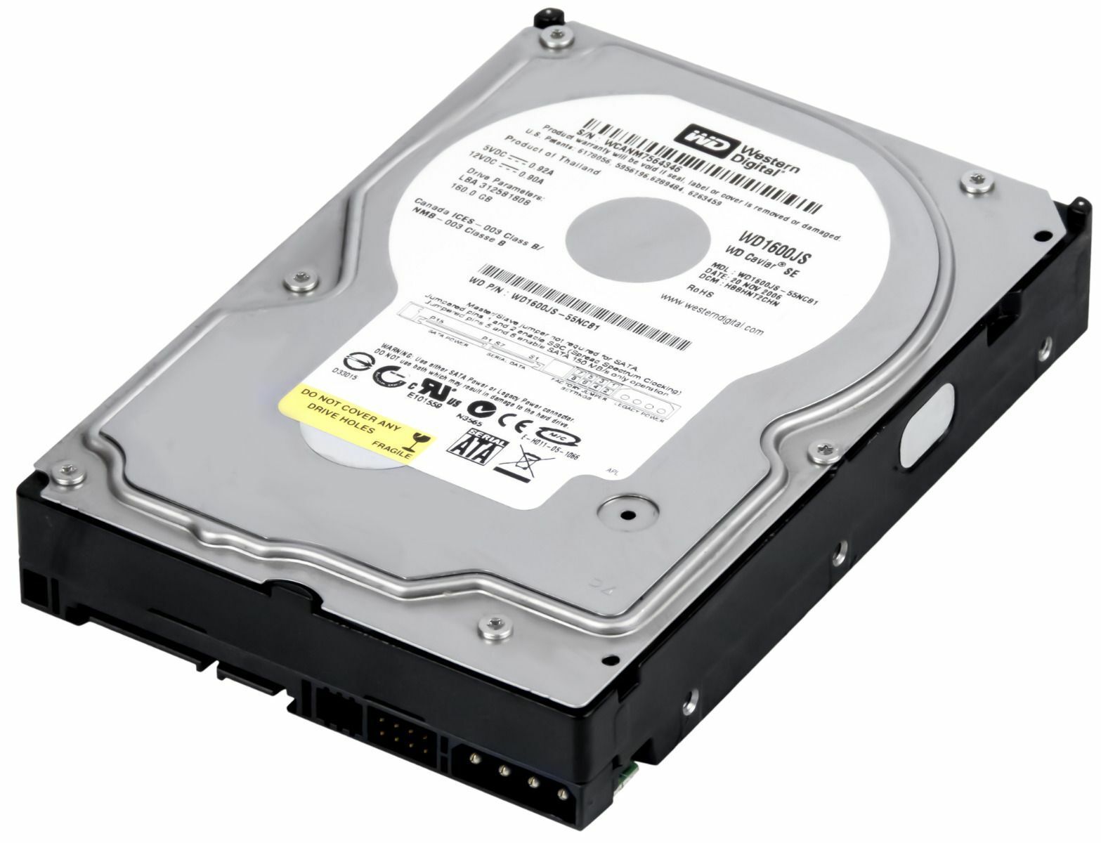 Western Digital Car SE WD1600JS 160GB 7200RPM SATA II 8MB 3.5 Inch