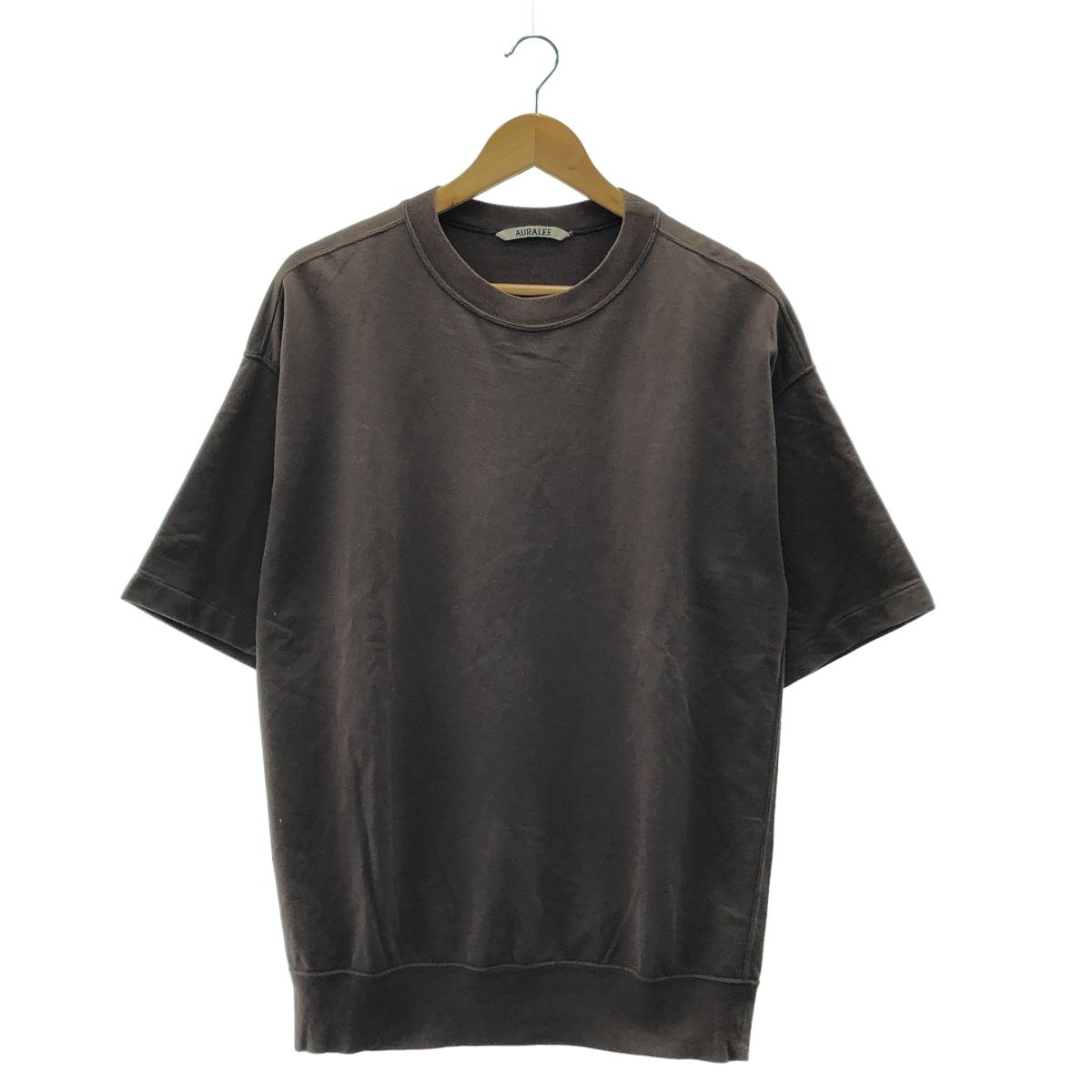 AURALEE / オーラリー | SUPER HIGH GAUGE SWEAT BIG TEE / スーパーハイゲージ ガーゼ スウェット Tシャツ カットソー | 3 | ブラウン | メンズ