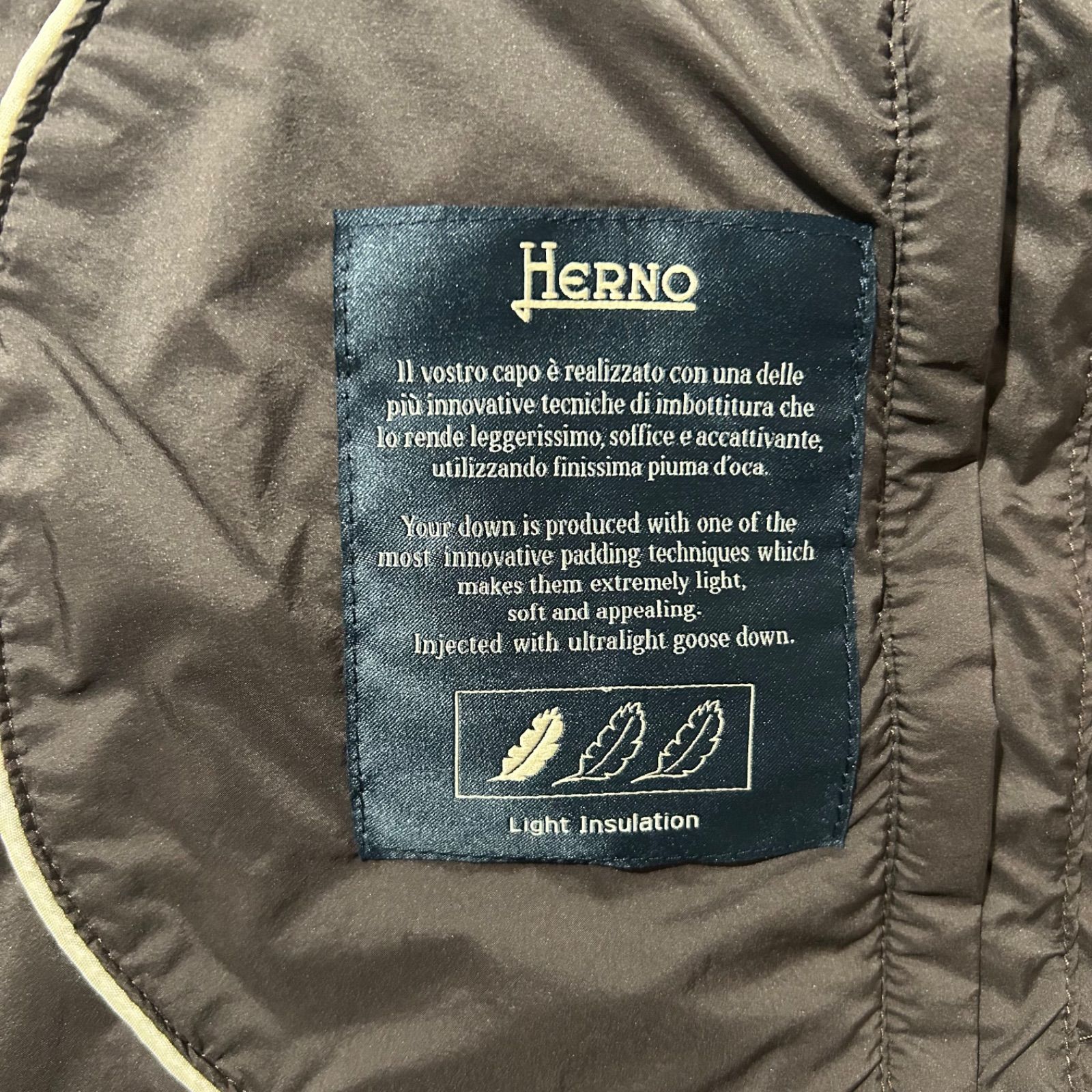 【美品/タグ付き】 ヘルノ HERNO LEGEND レジェンド ダウンベスト インナーダウン ブラウン 50 XL - メルカリ