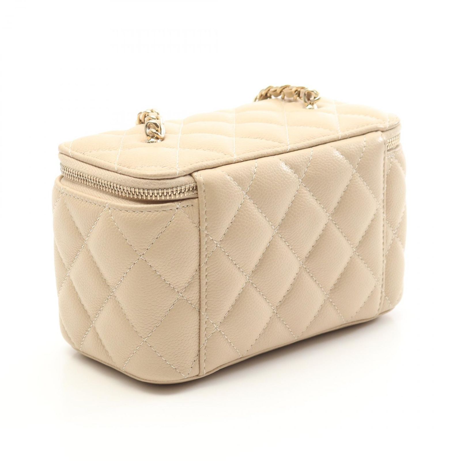 シャネル バニティーバッグ キャビアスキン ベージュ CHANEL - シャネル CHANEL マトラッセ バニティバッグ