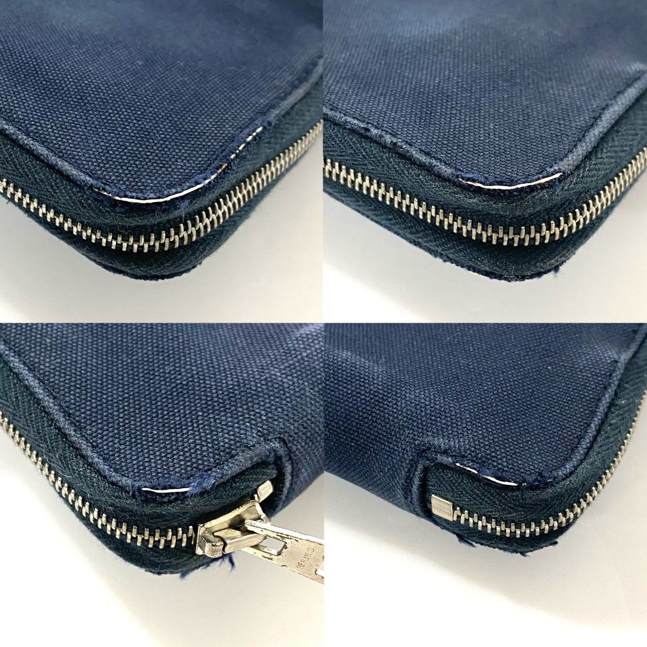 CH【HERMES】フールトゥ パース GM エールライン ネイビー