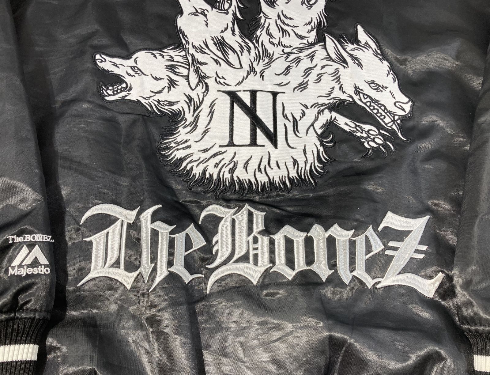 紫波75-1-0215mc】The BONEZ Majestic スタジャン ブラック ボーンズ