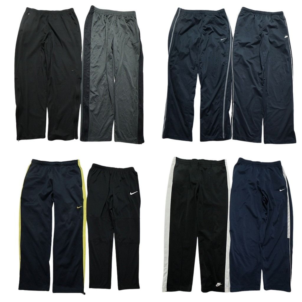 古着卸 まとめ売り ナイキ NIKE ジャージ パンツ 8枚セット メンズ Ｌ ワイド スウォッシュ トレーニングパンツ 古着 NC0850