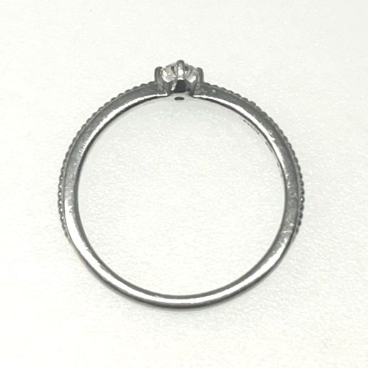 値下げ！ete 指輪 一粒ダイヤモンド ソリティア 0.1ct プラチナ900 