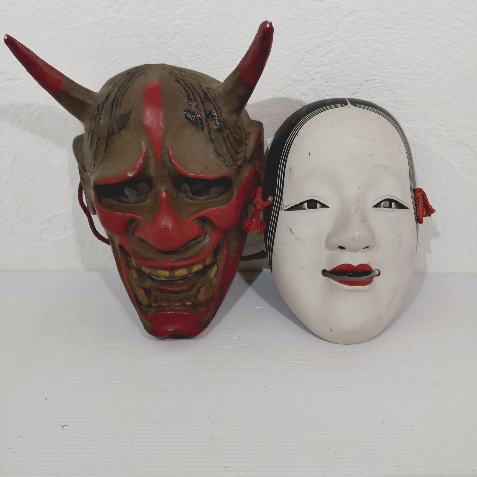 お面】木彫り／般若／能面／ひょっとこ／翁／お多福 【お面】木彫り