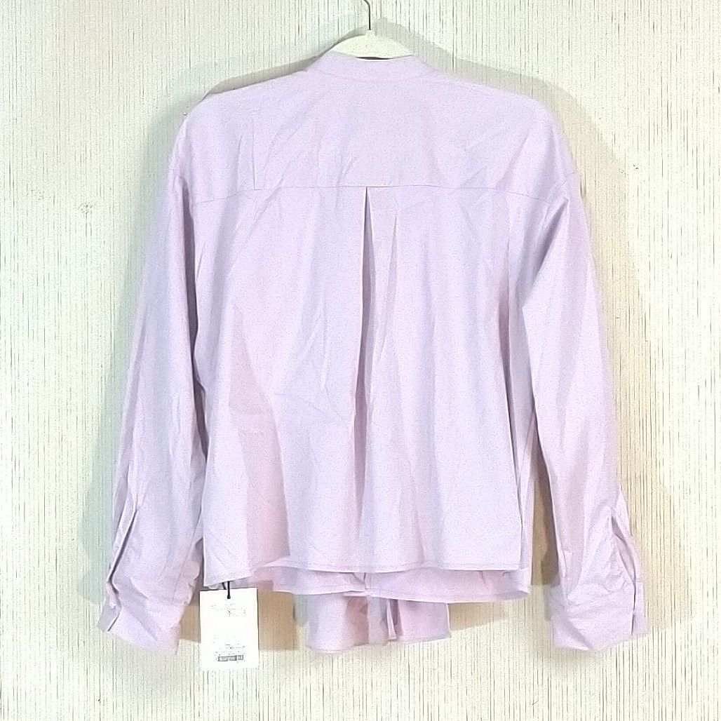 タグ付き】Cotton-Blend Big Ribbon Blouse ブラウス mauve pink 