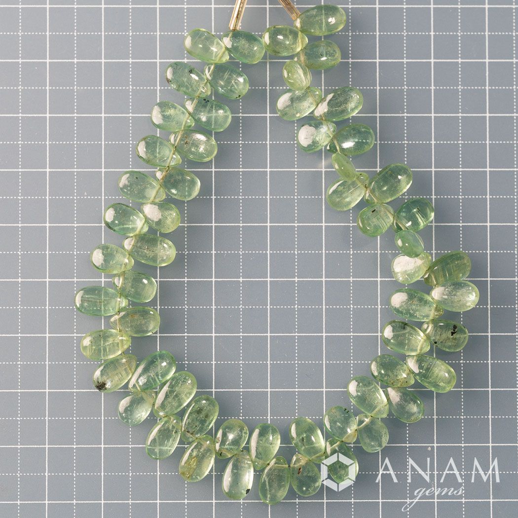 グリーンカイヤ⭐︎ペアシェイプ 1連 レアカラー】ティールグリーン カイヤナイト スムースペアシェイプ