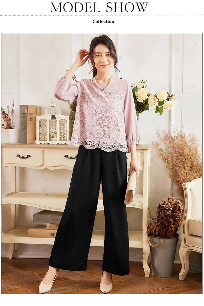 パーティードレス パンツドレス セットアップ ママスーツ 新生活 母 ママ 結婚式 トップス ワイドパンツ 大きいサイズ レディース フォーマル 春秋 上品 エレガント レディース cuiying115
