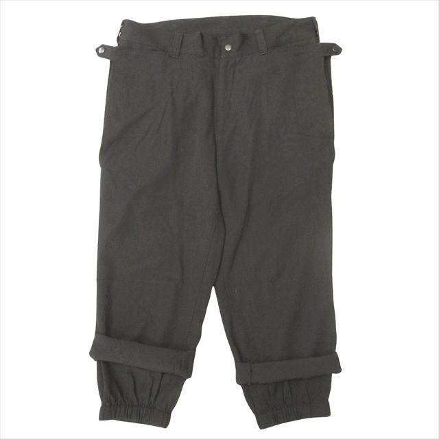 美品 14aw ヨウジヤマモトプールオム YOHJI YAMAMOTO POUR HOMME ウールギャバジン ワイド パンツ スラックス レイヤード ジョガー アンクル クロップド アーカイブ サイズ2 黒 ブラック メンズ