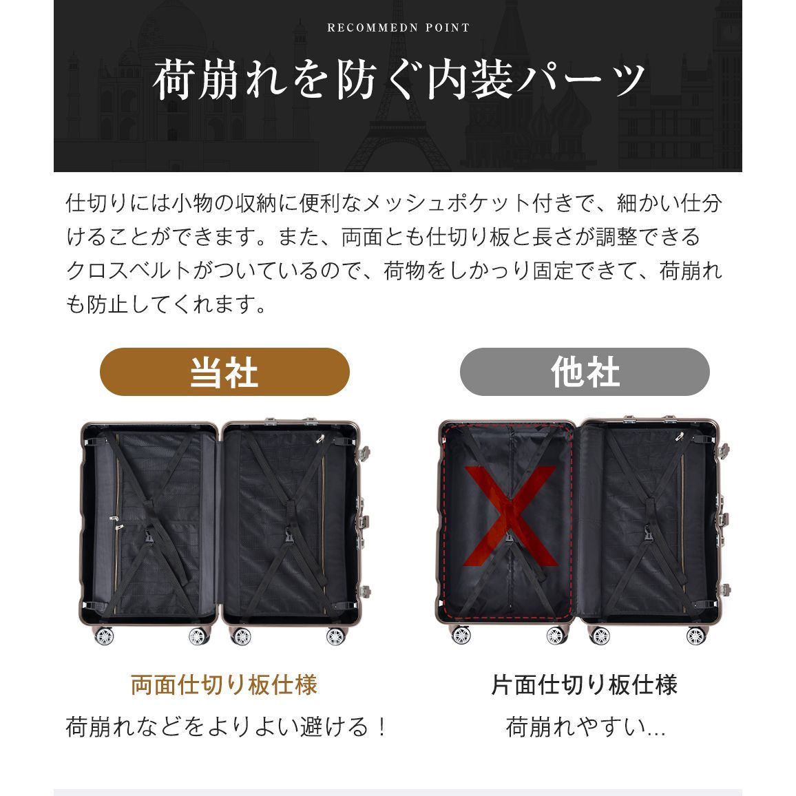 スーツケース｜Sサイズ｜機内持ち込み｜アルミ｜USB｜2-3日｜PP316711DAA