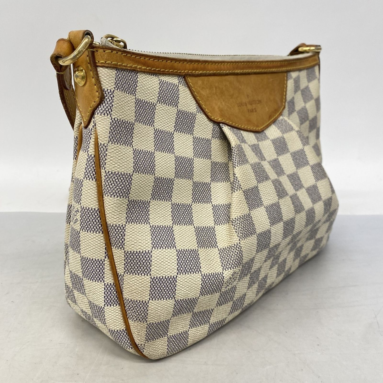 b555 SSS級✨ ルイヴィトン ダミエ アズール シラクーサMM バッグ LOUIS VUITTON シラクーサMM ダミエアズール ダミエアズール