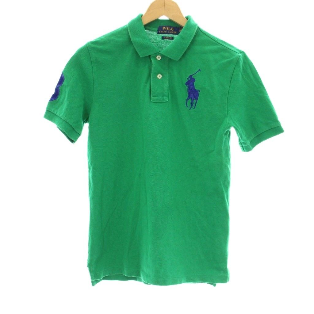 【大人気】POLO RALPH LAUREN 緑 ポロシャツ L ビッグポニー Polo by Ralph Lauren ポロ ラルフローレン ビッグポニー 半袖