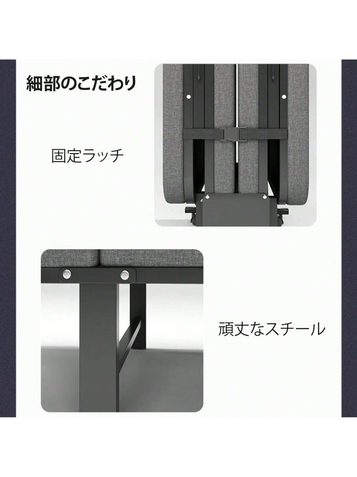 ✨️キャスター付✨️折り畳みベッド シングル 高反発 マットレス付 四つ折り EMOOR START 高反発マットレス付き折りたたみベッド シングル
