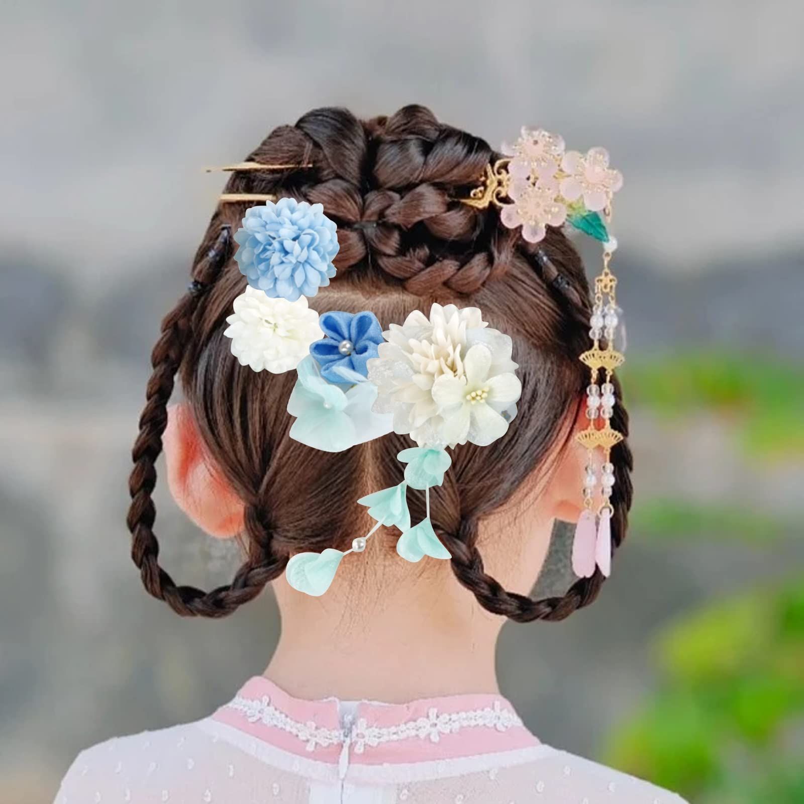 成人式 ＆ 結婚式 タッセルリボンフラワー髪飾り 淡ピンク 成人式髪飾り 結婚式髪飾り 卒業式髪飾り 卒業式 水引き 袴 和装 ウェディング  ヘッドドレス 紐アレンジ 七五三 リボン髪飾髪飾り ピンク 成人式 卒業式 結婚式 | cocorofleur ココロフルール 【成人式 卒業式 ... 髪飾り 卒業式 着物 成人式 結婚式 和装 浴衣 七五三 和風 タッセル 花飾り