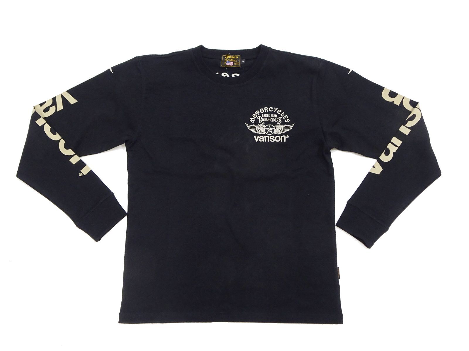 バンソン VANSON 長袖Tシャツ ロンT フライングスター刺繍