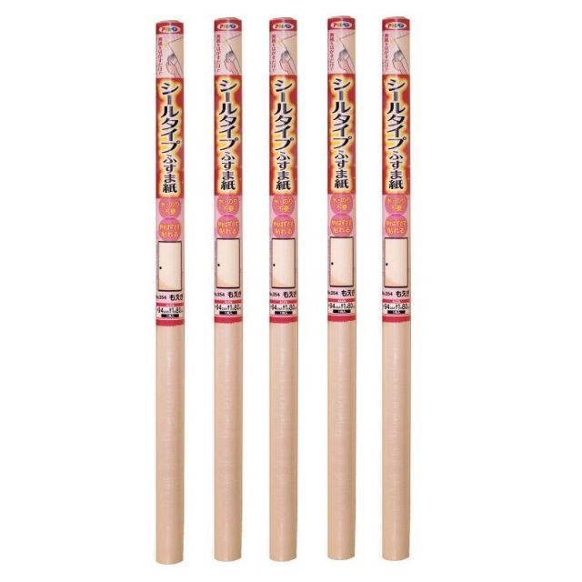 アサヒペン シールタイプふすま紙 ９４ＣＭＸ１８０ＣＭ ＮＯ．３５４ もえぎ 5本セット