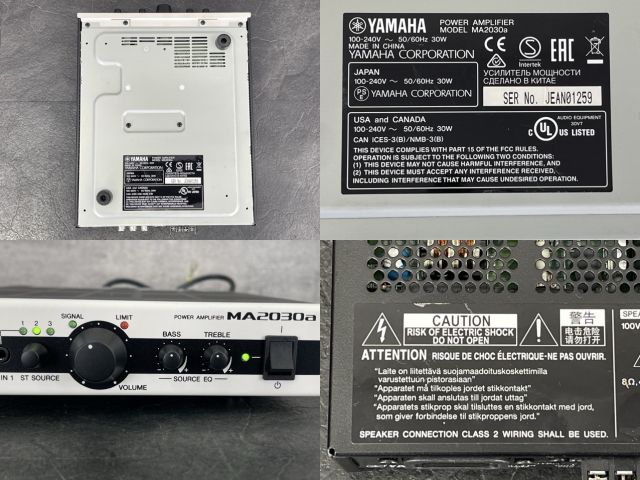 パワーアンプ リファイア 【】動作保証 YAMAHA ヤマハ MA2030a 足欠品