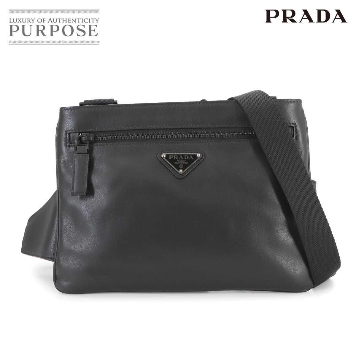 新品同様 プラダ PRADA 2way メッセンジャー ショルダー バッグ
