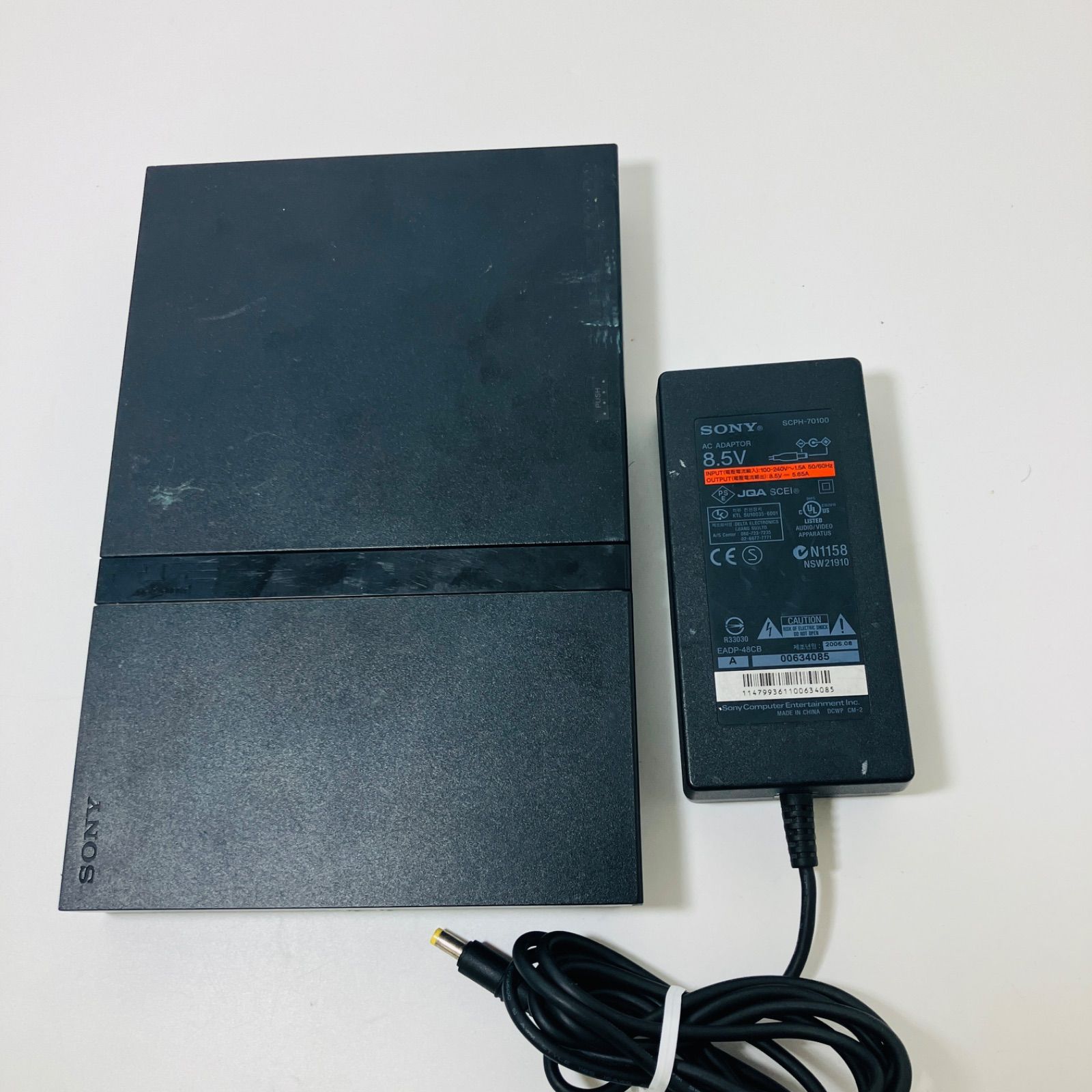 動作確認済み】PS2 本体 SCPH-70000 薄型モデル ACアダプタ付き