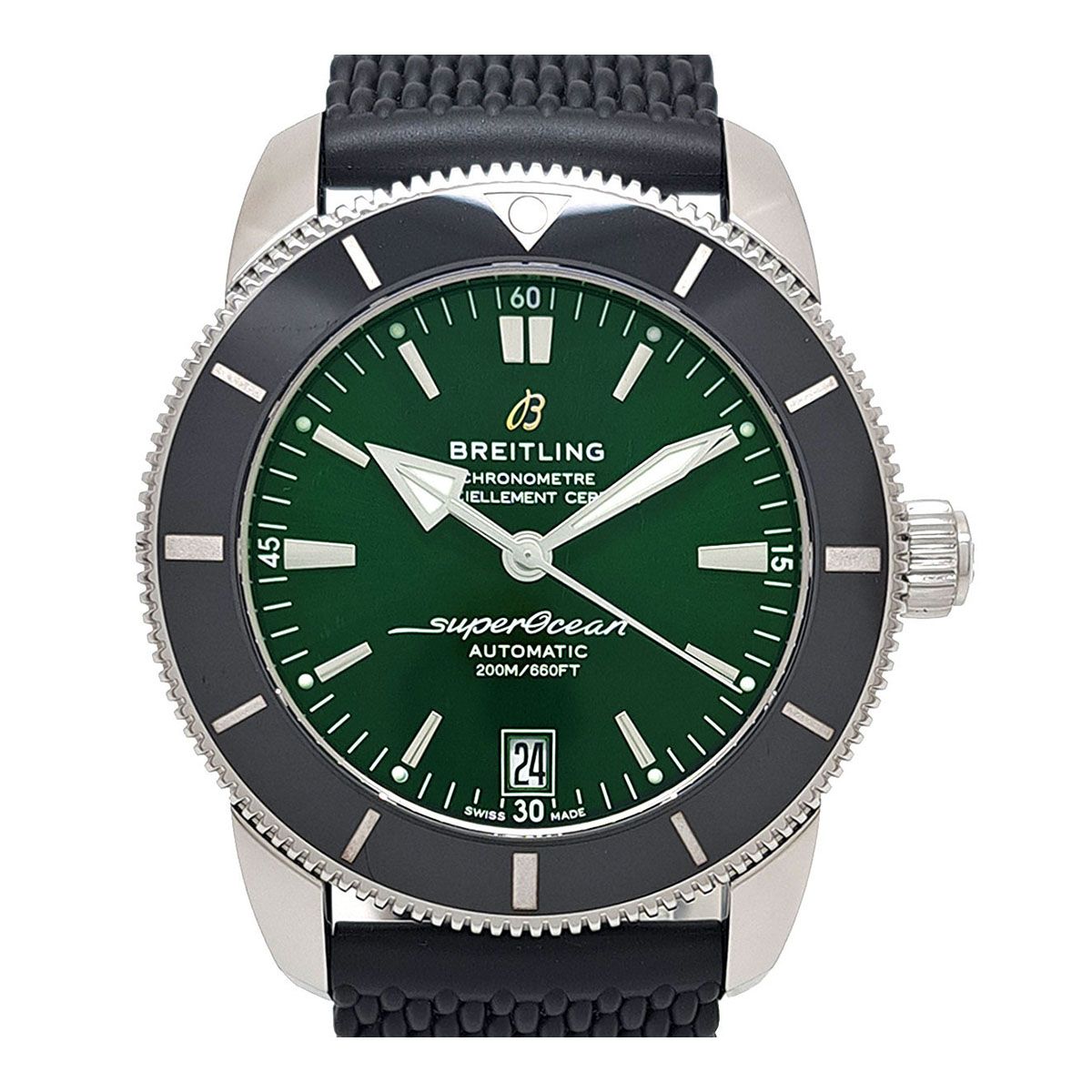 ブライトリング スーパーオーシャンヘリテージ B20 GREEN DIAL AB2010 自動巻き ステンレススティール メンズ BREITLING【中古】  【時計】 - メルカリ