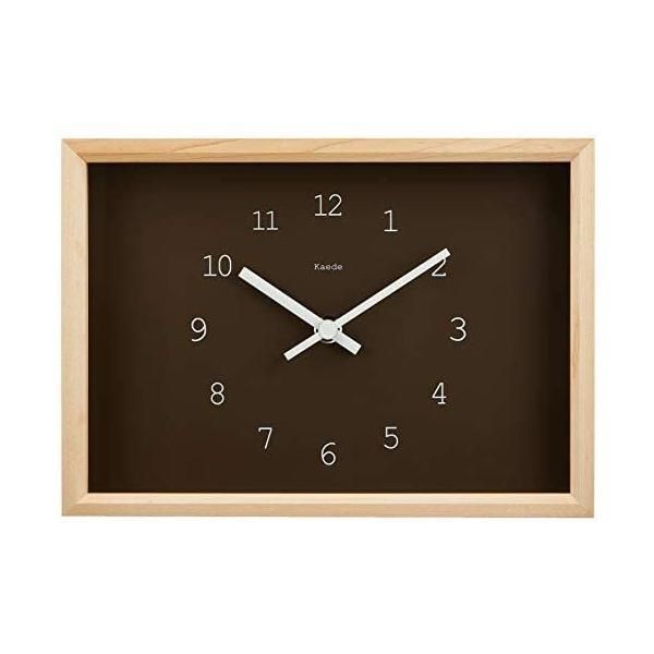 レムノス 掛け置き兼用時計 アナログ カエデ 天然色木地 茶 Kaede NY14-02 BW Lemnos (ブラウン w242×h172×)